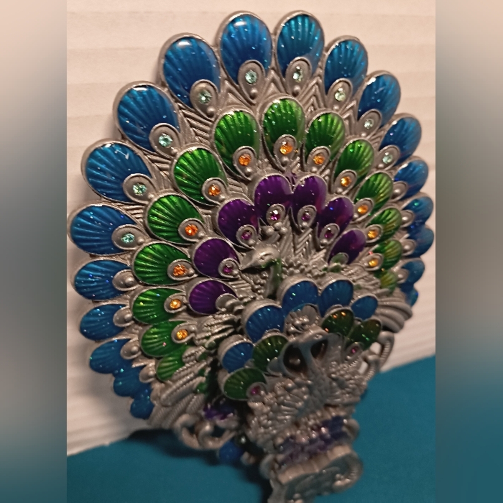 Vintage Foldable Maniya Peacock Mirror - Picture 9 of 16